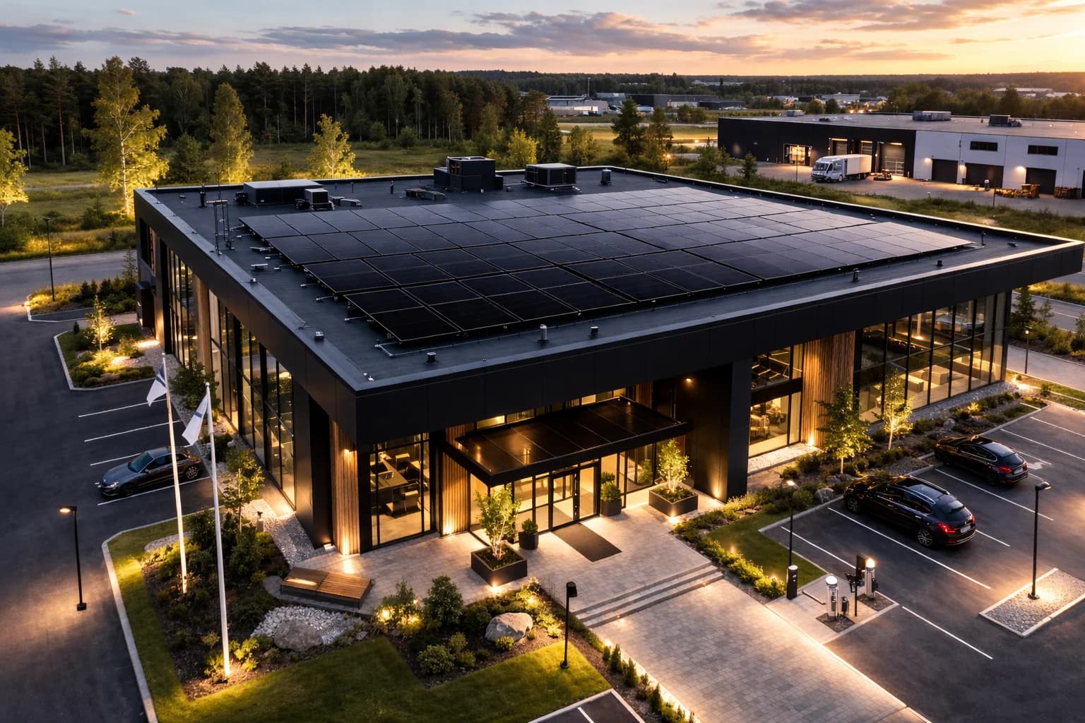 Aurinkopaneelit yrityksille